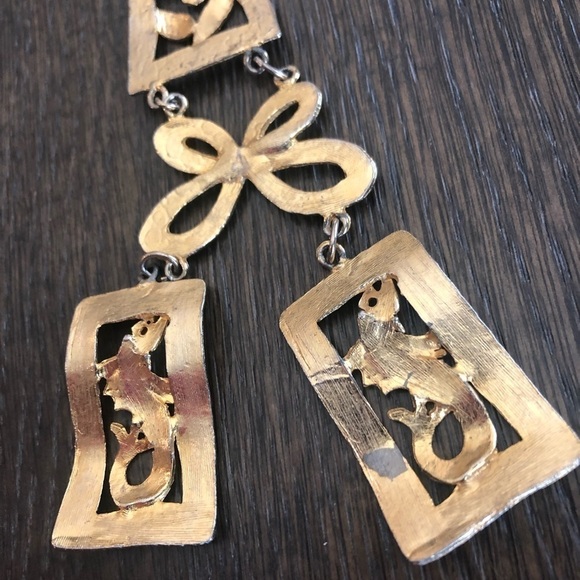 Vintage Biagi Piesces long necklace, gold tone cca.1970’s - Picture 1 of 9